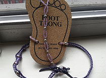 Purple foot jewelry