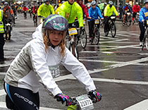 Dr. Myers rode through the rain to raise funds for Epilepsy Free