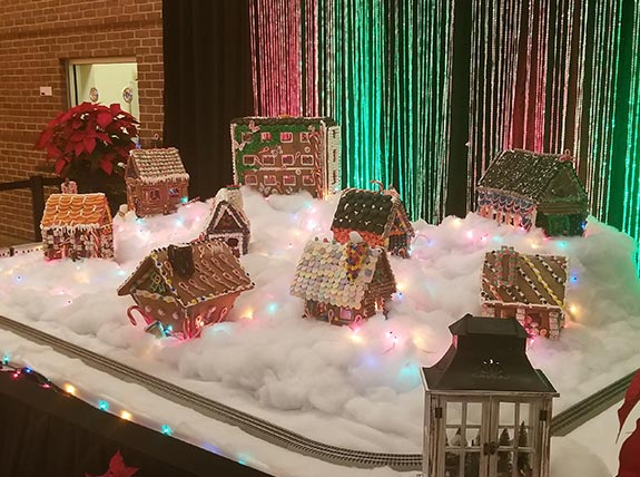 Christmas gingerbread houses at the convention center