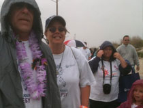 Northeast Regional Epilepsy Team-Louis, Mary and Danika braving the rain