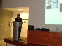 Maestro Angel Ontiveros-conference organizer lecturing on brain mapping