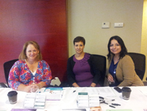 liza Gundell, Wanda and Lucy at the epilepsy information booth