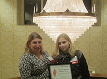 Shelby and proud mom, Bridget receive top epilepsy fundraiser award!
